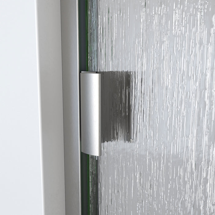 DreamLine SDA130W690VRR04 Alliance Swing BG 30 - 31"W x 69"H Semi-Frameless Swing Shower Door in Brushed Nickel and Rain Glass