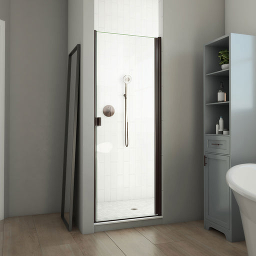 DreamLine SDA128W660VRX06 Alliance Swing BG Semi-Frameless Swing Shower Door in Oil Rubbed Bronze, Clear Glass