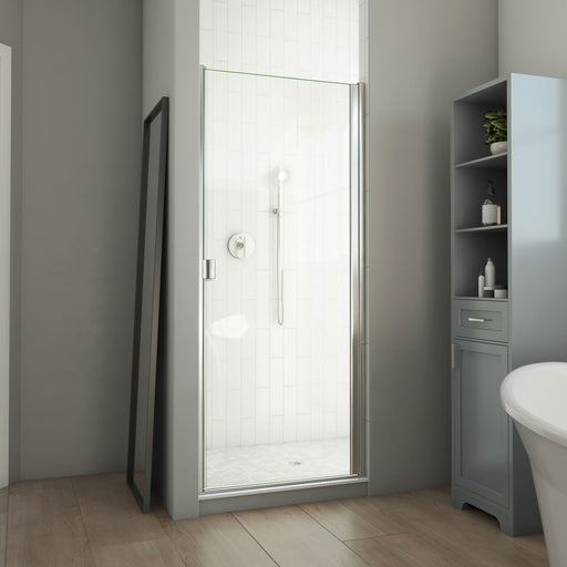 DreamLine SDA130W690VRX04 Alliance Swing BG Semi-Frameless Swing Shower Door in Brushed Nickel, Clear Glass