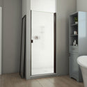 DreamLine SDA130W690VRR06 Alliance Swing BG Semi-Frameless Swing Shower Door in Oil Rubbed Bronze, Rain Glass