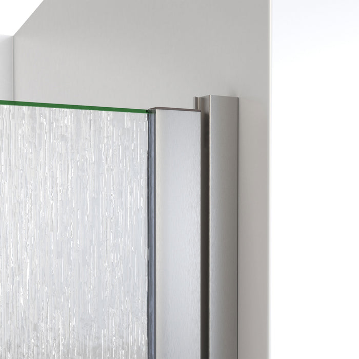 DreamLine SDA130W690VRR04 Alliance Swing BG 30 - 31"W x 69"H Semi-Frameless Swing Shower Door in Brushed Nickel and Rain Glass