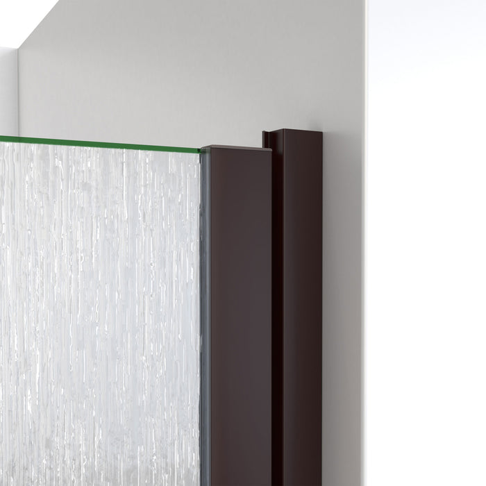DreamLine SDA130W690VRR06 Alliance Swing BG 30 - 31"W x 69"H Semi-Frameless Swing Shower Door in Oil Rubbed Bronze and Rain Glass