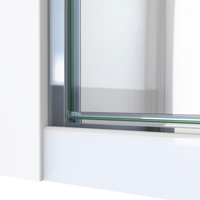 DreamLine SDA224W720VMX01 Alliance Swing 24"W x 72 5/8"H Semi-Frameless Swing Shower Door in Chrome and Clear Glass