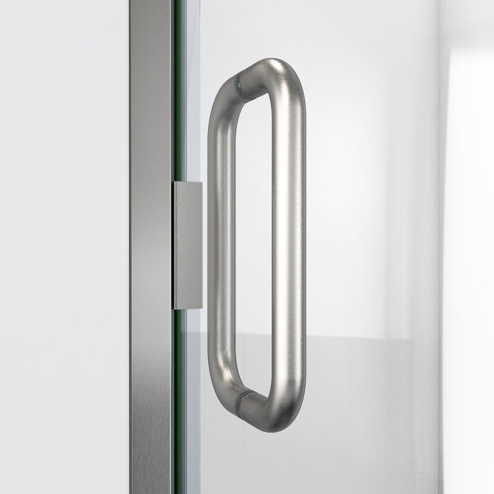 DreamLine SDA233W720VMX04 Alliance Swing 33"W x 72 5/8"H Semi-Frameless Swing Shower Door in Brushed Nickel and Clear Glass