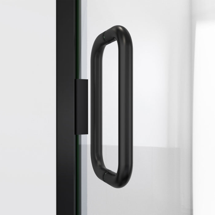 DreamLine SDA233W720VMX09 Alliance Swing 33"W x 72 5/8"H Semi-Frameless Swing Shower Door in Matte Black and Clear Glass