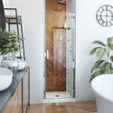 DreamLine SDA224W720VMX01 Alliance Swing Semi-Frameless Swing Shower Door in Chrome, Clear Glass