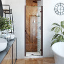 DreamLine SDA224W720VMX06 Alliance Swing Semi-Frameless Swing Shower Door in Oil Rubbed Bronze, Clear Glass