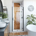 DreamLine SDA233W720VMX09 Alliance Swing Semi-Frameless Swing Shower Door in Matte Black, Clear Glass