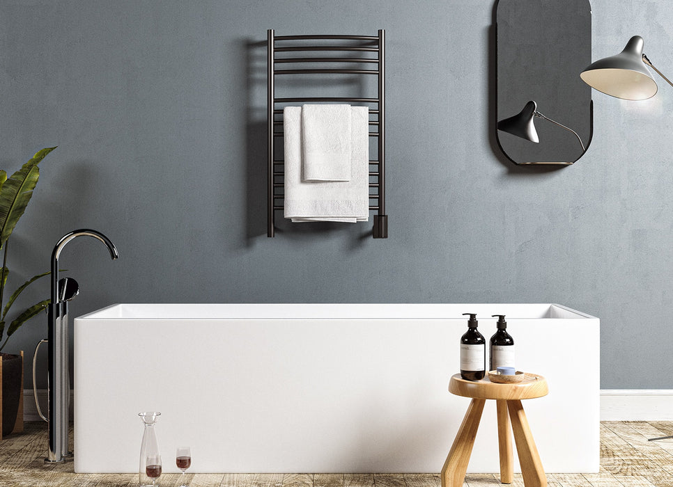 Amba CCMB Jeeves Model C Curved 13 Bar Hardwired Towel Warmer in Matte Black