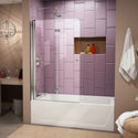 DreamLine SHDR-3636580-01 Aqua Fold 36"W x 58"H Frameless Bi-Fold Tub Door in Chrome - Bath4All
