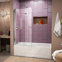DreamLine SHDR-3636580-01 Aqua Fold 36"W x 58"H Frameless Bi-Fold Tub Door in Chrome - Bath4All