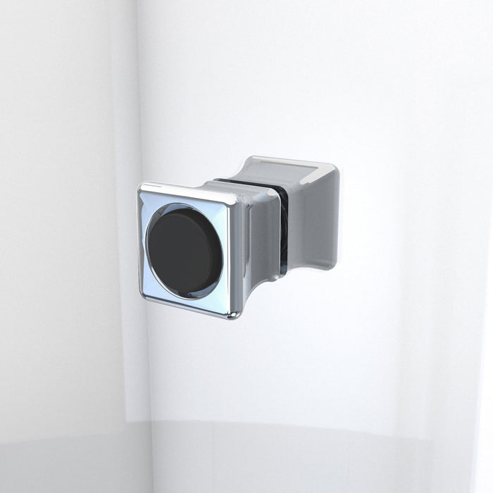DreamLine DL-6528QC-01 Aqua-Q Fold 36" D x 36" W x 74 3/4" H Frameless Bi-Fold Shower Door in Chrome with White Base Kit