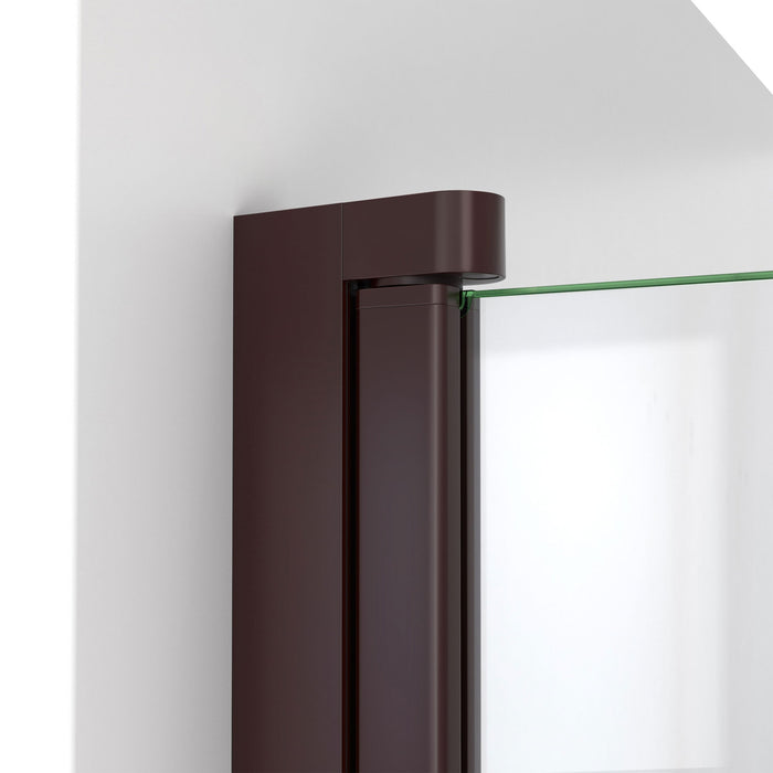 DreamLine DL-6529QC-22-06 Aqua-Q Fold 32" D x 32" W x 74 3/4" H Frameless Bi-Fold Shower Door in Oil Rubbed Bronze with Biscuit Base Kit