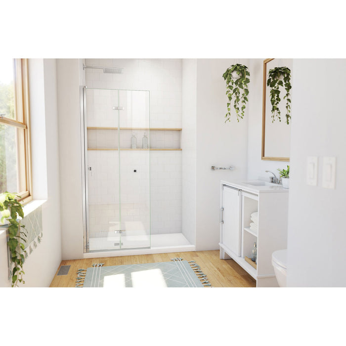 DreamLine SD-363072Q-01 Aqua-Q Fold 29 1/2" W x 72" H Frameless Bi-Fold Shower Door in Chrome