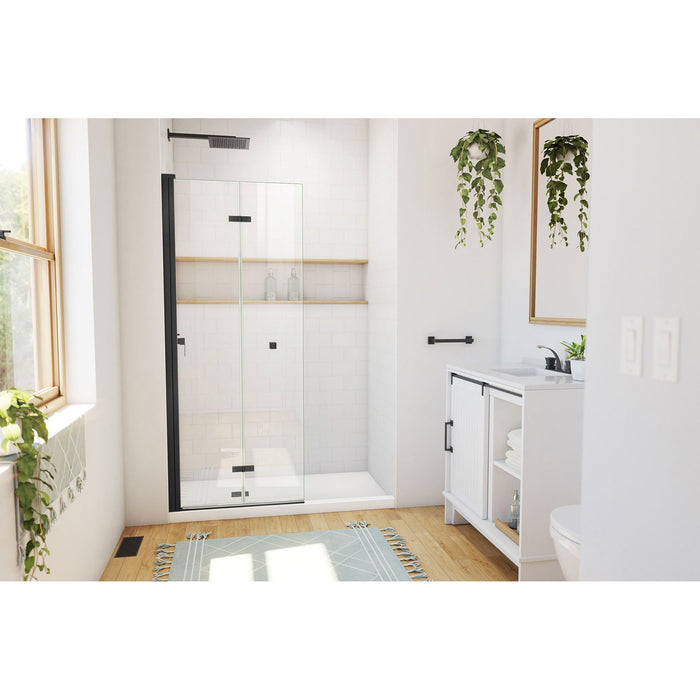 DreamLine SD-363072Q-09 Aqua-Q Fold 29 1/2" W x 72" H Frameless Bi-Fold Shower Door in Satin Black