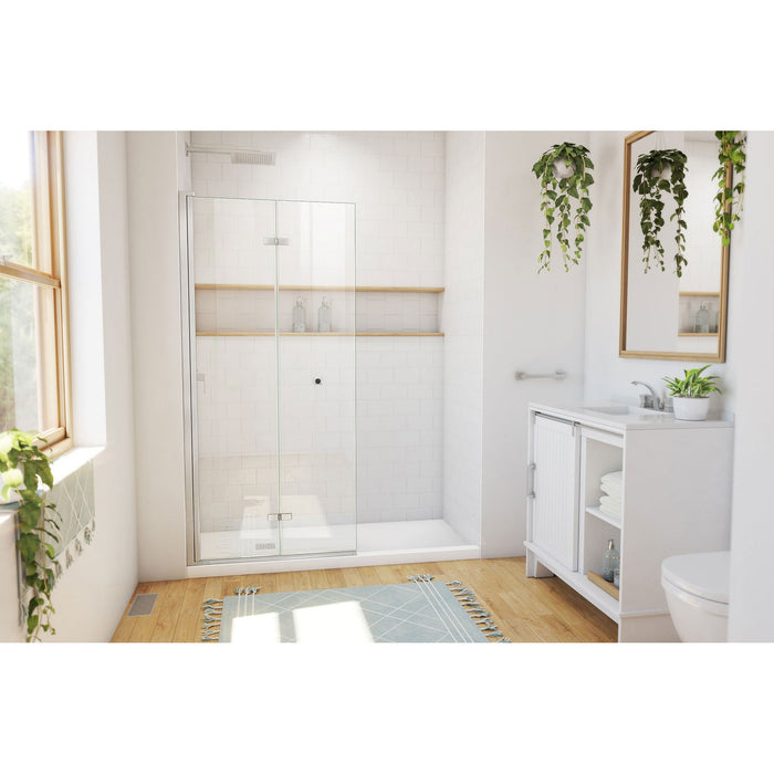 DreamLine SD-363472Q-04 Aqua-Q Fold 33 1/2" W x 72" H Frameless Bi-Fold Shower Door in Brushed Nickel