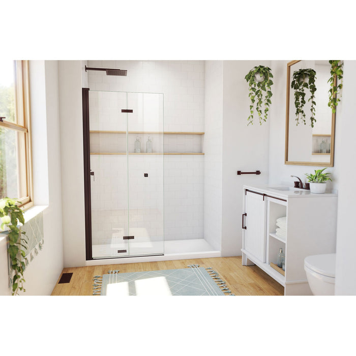 DreamLine SD-363472Q-06 Aqua-Q Fold 33 1/2" W x 72" H Frameless Bi-Fold Shower Door in Oil Rubbed Bronze