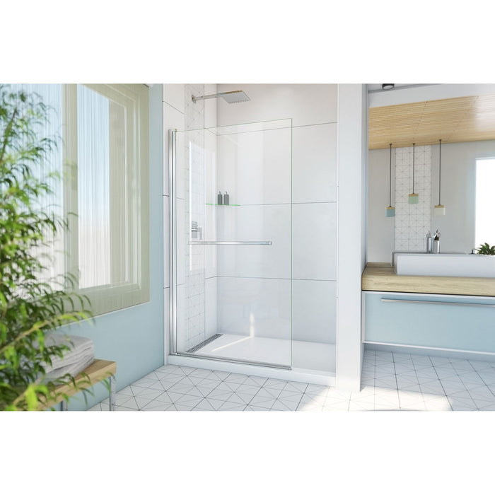DreamLine SD-374072Q-01 Aqua-Q Swing 39 1/2" W x 72" H Frameless Shower Door in Chrome