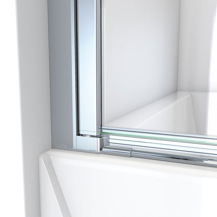 DreamLine SD-374072Q-01 Aqua-Q Swing 39 1/2" W x 72" H Frameless Shower Door in Chrome