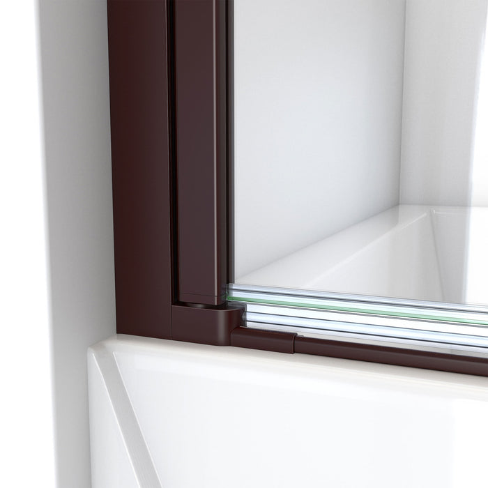 DreamLine SD-374072Q-06 Aqua-Q Swing 39 1/2" W x 72" H Frameless Shower Door in Oil Rubbed Bronze