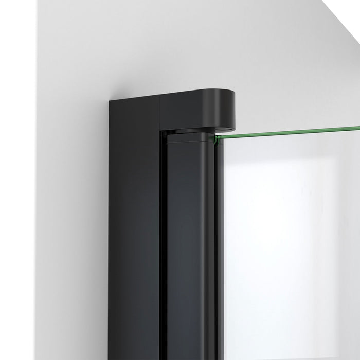 DreamLine SD-373472Q-09 Aqua-Q Swing 33 1/2" W x 72" H Frameless Shower Door in Satin Black
