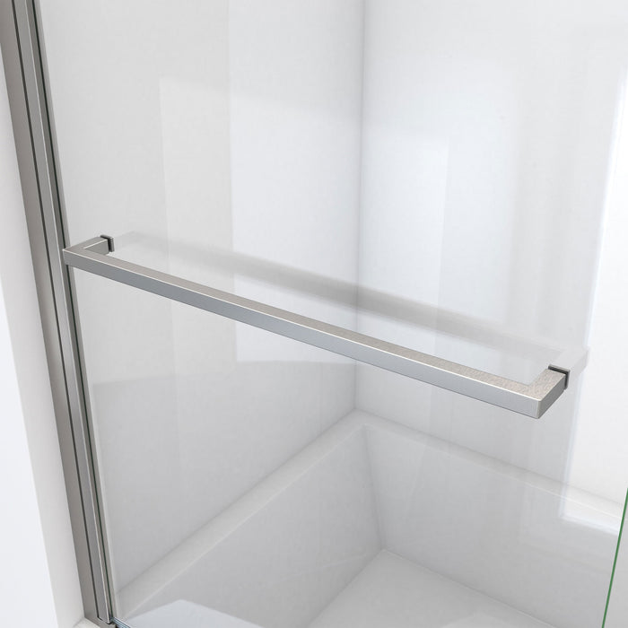 DreamLine SD-373458Q-04 Aqua-Q Swing 34" W x 58" H Frameless Tub Door in Brushed Nickel