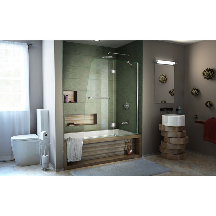DreamLine SHDR-3148586-01 Aqua 48"W x 58"H Frameless Hinged Tub Door in Chrome