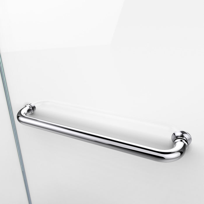 DreamLine SHDR-3148586-EX-01 Aqua 56-60"W x 58"H Frameless Hinged Tub Door with Extender Panel in Chrome