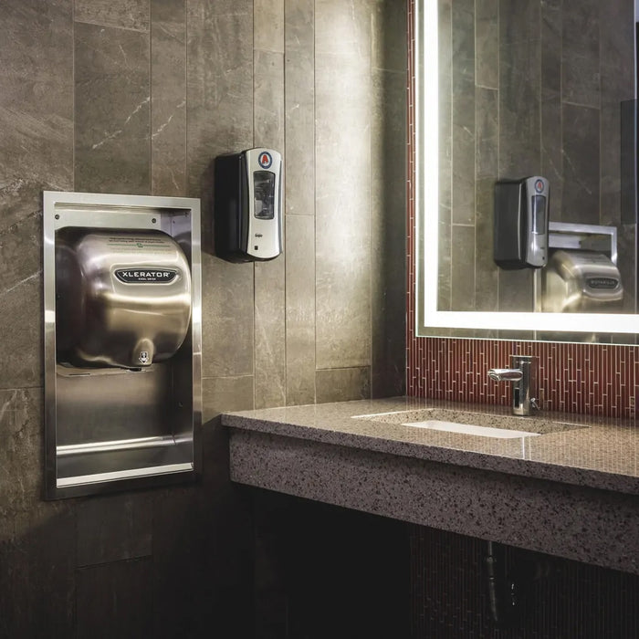 Excel Dryer 604161A XLERATOR High-Speed Auto Hand Dryer, Brushed Stainless Steel, 110 - 120V