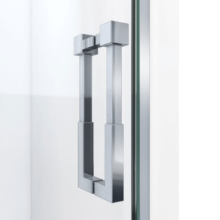DreamLine SDAD645720VXX04 Ascend 64 1/2-65 1/2"W x 72"H Frameless Pivot Shower Door in Brushed Nickel