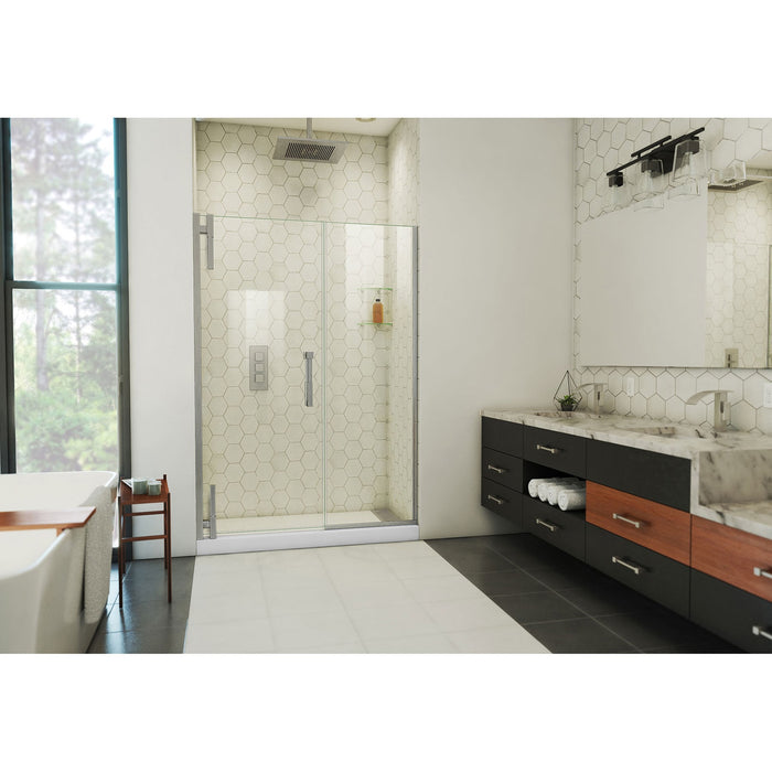 DreamLine SDAD505720VXX04 Ascend 50 1/2-51 1/2"W x 72"H Frameless Pivot Shower Door in Brushed Nickel