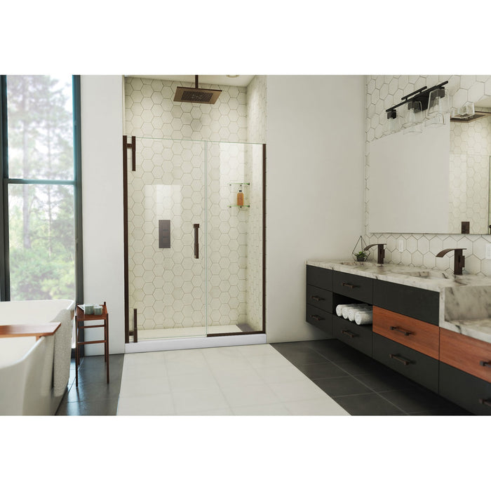 DreamLine SDAD505720VXX06 Ascend 50 1/2-51 1/2"W x 72"H Frameless Pivot Shower Door in Oil Rubbed Bronze