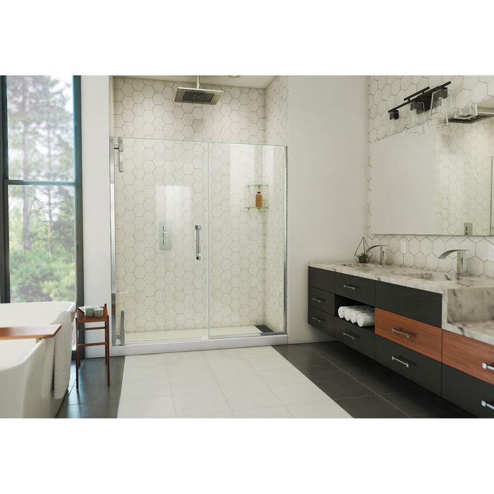 DreamLine SDAD605720VXX01 Ascend 60 1/2-61 1/2"W x 72"H Frameless Pivot Shower Door in Chrome