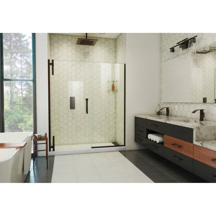 DreamLine SDAD62W720VXX06 Ascend 62-63"W x 72"H Frameless Pivot Shower Door in Oil Rubbed Bronze