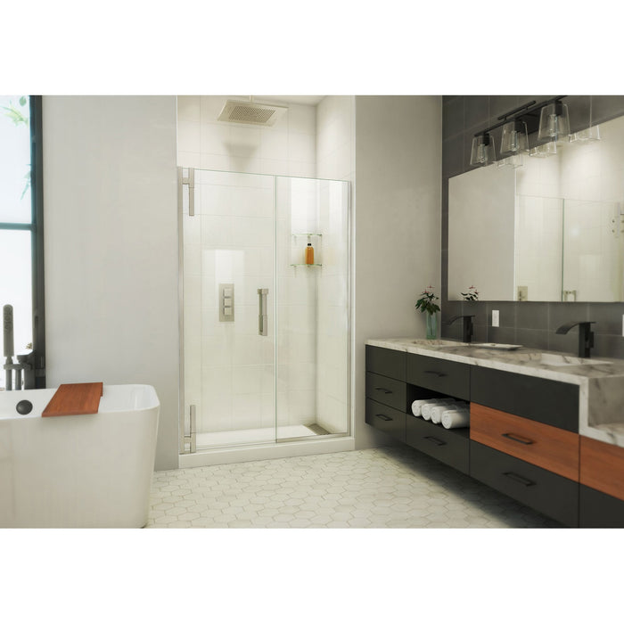 DreamLine SDAD48W720VXX04 Ascend 48-49"W x 72"H Frameless Pivot Shower Door in Brushed Nickel
