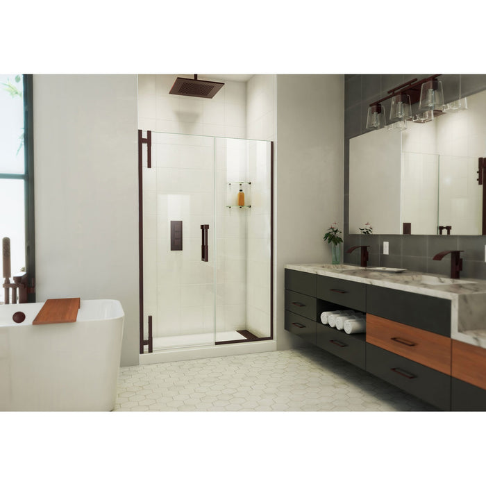 DreamLine SDAD565721VXX06 Ascend 56 1/2-57 1/2"W x 72"H Frameless Pivot Shower Door in Oil Rubbed Bronze
