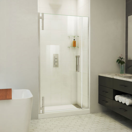 DreamLine SDAD405721VXX04 Ascend Frameless Pivot Shower Door in Brushed Nickel