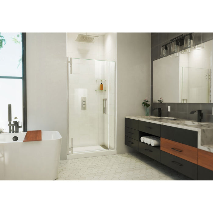 DreamLine SDAD405721VXX04 Ascend 40 1/2-41 1/2"W x 72"H Frameless Pivot Shower Door in Brushed Nickel
