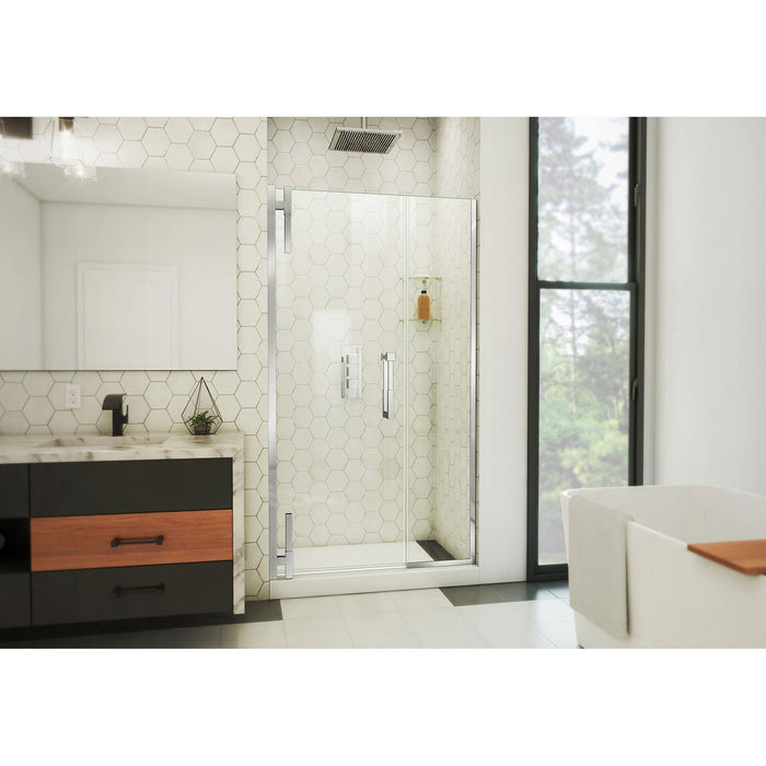 DreamLine SDAD405720VXX01 Ascend 40 1/2-41 1/2"W x 72"H Frameless Pivot Shower Door in Chrome