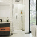 DreamLine SDAD32W720VXX04 Ascend Frameless Pivot Shower Door in Brushed Nickel