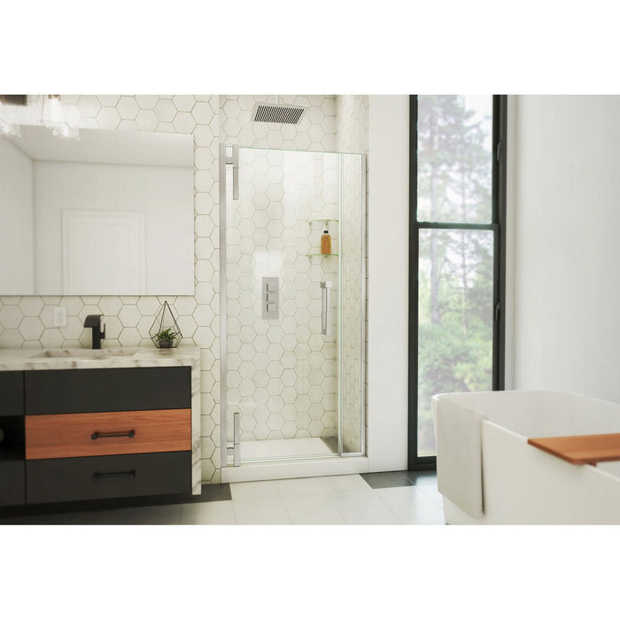 DreamLine SDAD32W720VXX04 Ascend 32-33"W x 72"H Frameless Pivot Shower Door in Brushed Nickel