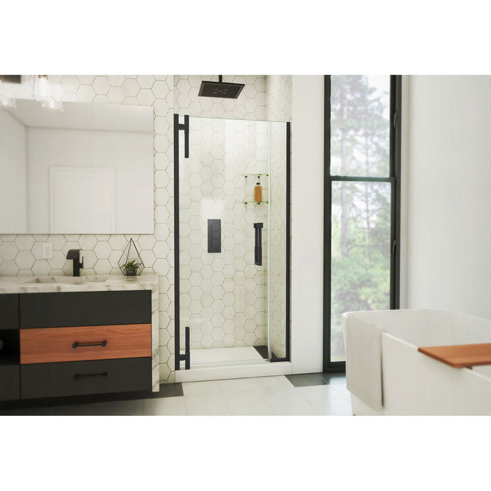DreamLine SDAD365720VXX09 Ascend 36 1/2-37 1/2"W x 72"H Frameless Pivot Shower Door in Satin Black