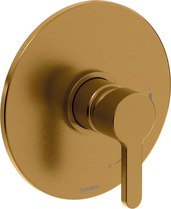 Duravit B04290010U37 C.1 Pressure Balance Shower Trim in Brushed Gold