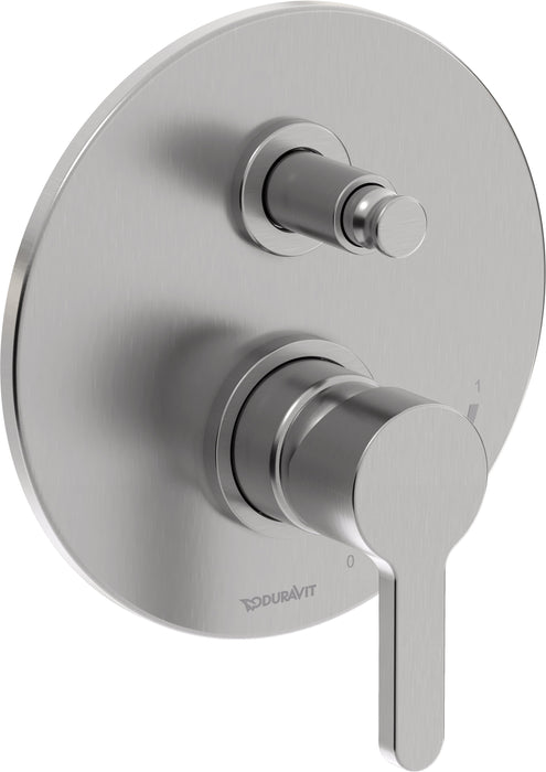 Duravit B05290012U70 C.1 Pressure Balance Shower Trim with Diverter in Brushed Nickel