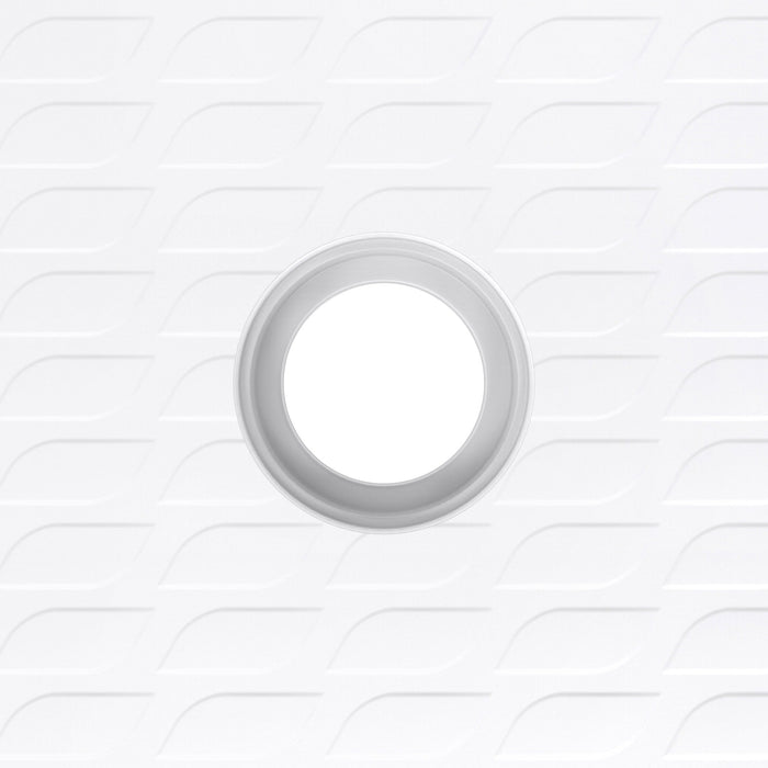 DreamLine B1DS3738LTC0001 DreamStone 37"D x 38"W x 3 3/4"H Center Drain Single Threshold Shower Base in White