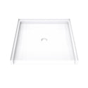 DreamLine B1DS3738LTC0001 DreamStone Center Drain Single Threshold Shower Base in White