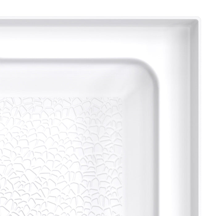 DreamLine B1DS4234XXC0001 DreamStone 34"D x 42"W x 5 1/2"H Center Drain Single Threshold Shower Base in White