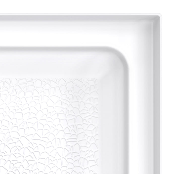 DreamLine B1DS4832XXC0001 DreamStone 32"D x 48"W x 5 1/2"H Center Drain Single Threshold Shower Base in White