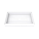 DreamLine B1DS4832XXC0001 DreamStone Center Drain Single Threshold Shower Base in White