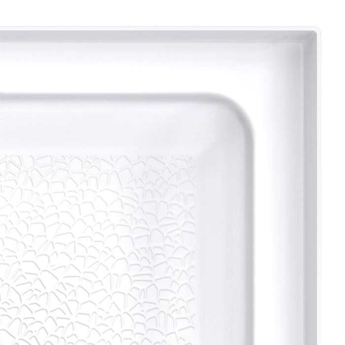 DreamLine B1DS4834XXC0001 DreamStone 34"D x 48"W x 5 1/2"H Center Drain Single Threshold Shower Base in White